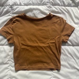 Coconut Brown Tee ( Comment for try on pic)